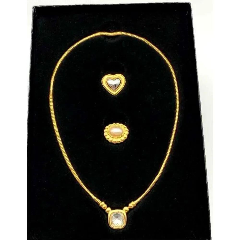 Joan Rivers 80’s Vintage Three-in-one Necklace Wardrobe in Original Box New Gift